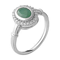 Серебряное кольцо Komilfo с натуральным изумрудом 1.093ct, вес изделия 2,74 гр (2027492) 17 размер