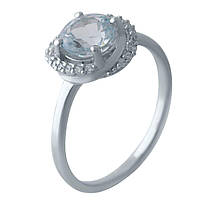Серебряное кольцо Komilfo с натуральным топазом 1.708ct, вес изделия 2,58 гр (2028383) 17.5 размер