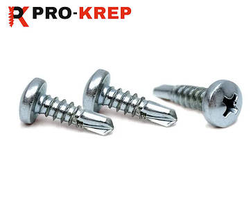 САМОРІЗ ПО МЕТАЛЛУ ЗІ СФЕРИЧНОЮ ГОЛІВКОЮ ТА СВЕРДЛОМ DIN 7504N ЦИНК БІЛИЙ