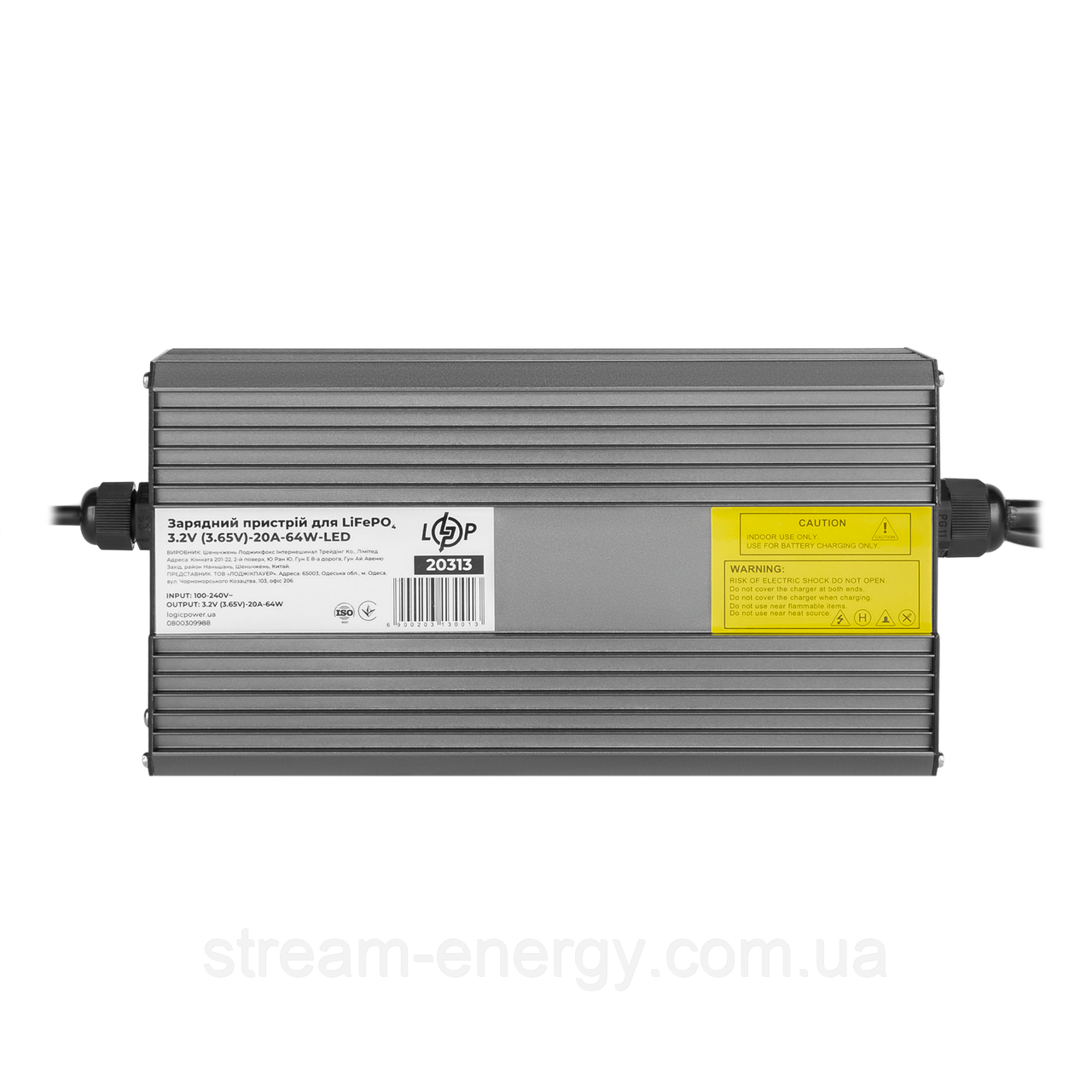 Зарядний пристрій для акумуляторів LiFePO4 3.2V (3.65V)-20A-64W-LED