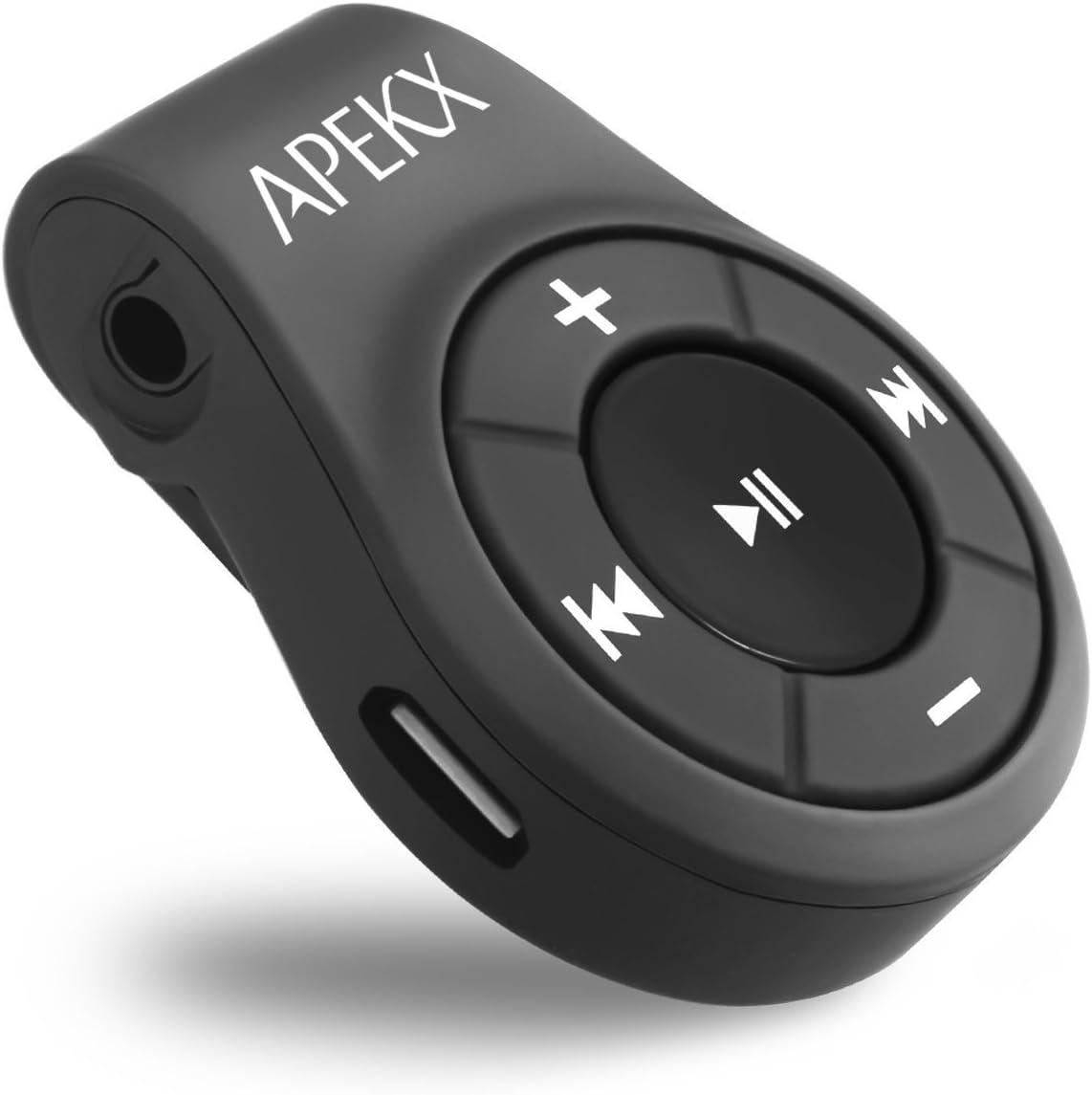 Аудіоадаптер APEKX Clip Bluetooth для навушників, гарнітури, динаміка, бездротового приймача з мікрофоном для гучного зв'язку, фото 1