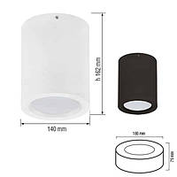 Світлодіодний світильник SANDRA-10/XL чорний HOROZ ELECTRIC 016-043-1010-060