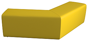 Диван для зон очікування Boomerang єкошкіра Жовта ширина 1531 мм (Kulik System ТМ)