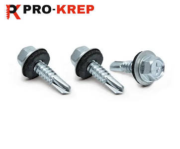 САМОРІЗ ПОКРІВЕЛЬНИЙ ПО МЕТАЛУ З ШАЙБОЮ EPDM ЦИНК БІЛИЙ