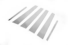 Молдинг дверних стійок  6 шт  нерж.  для Mercedes E-сlass W210 1995-2002 рр