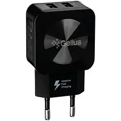 Адаптер живлення для телефона Gelius Ultra Prime GU-HC02 Black (2USB 2.1A)