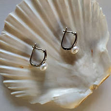 Серебряные серьги с речным жемчугом 3.65ct (2122258), фото 3