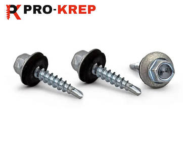 САМОРІЗ ПОКРІВЕЛЬНИЙ ПО ДЕРЕВУ З ШАЙБОЮ EPDM ЦИНК БІЛИЙ