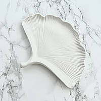 Гіпсова підставка листок гінкго білий