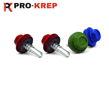 САМОРІЗ ПОКРІВЕЛЬНИЙ ПО МЕТАЛУ З ШАЙБОЮ EPDM ФАРБОВАНИЙ