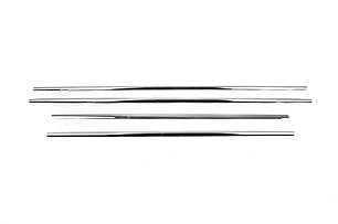 Окантовка вікон 4 шт. нерж. для Toyota Yaris 2010-2020 рр, фото 2