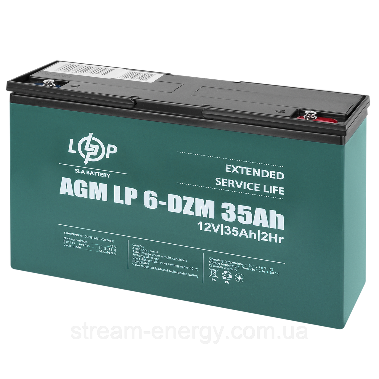 Тяговий свинцево-кислотний акумулятор LP 6-DZM-35 Ah