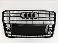 Реєтка радіатора Audi A8 2014-2017год Чорна (в стилі S-Line)