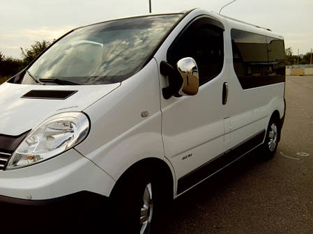Накладки на дзеркала 2 шт. Carmos - Турецька сталь для Opel Vivaro 2001-2015 рр, фото 1
