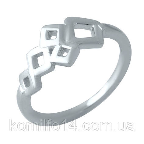 Срібне кільце Komilfo з без каменів, вага виробу 1,94 г (1978009) 17 розмір, фото 2