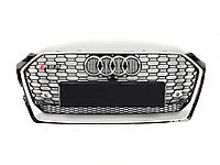 Решетка радиатора Audi A5 2016-2020год Черная с хром емблемой и камерой (в стиле RS)
