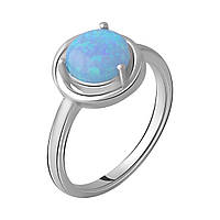Серебряное кольцо Komilfo с опалом 0.899ct, вес изделия 3,14 гр (2060727) 18.5 размер