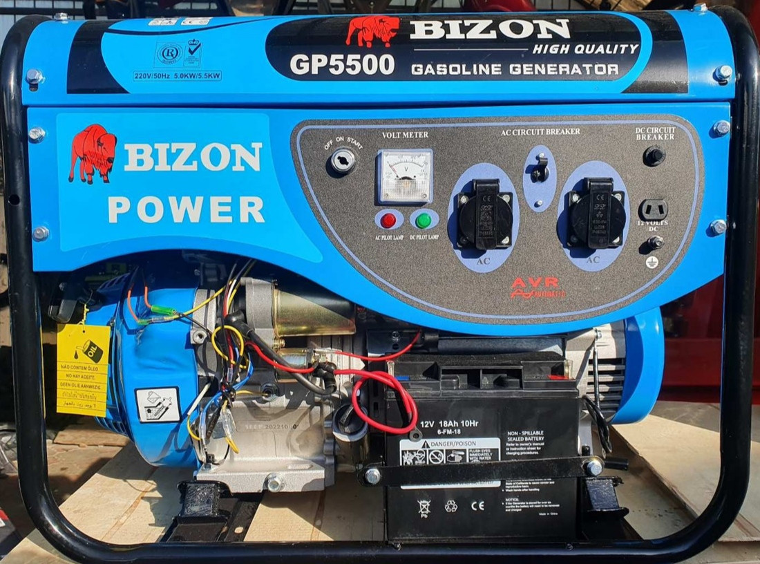 Генератор бензиновий BIZON GP-5500 5.5квт мідна обмотка.