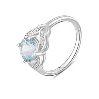 Серебряное кольцо Komilfo с натуральным топазом 2.338ct, вес изделия 3,14 гр (2105947) 18 размер