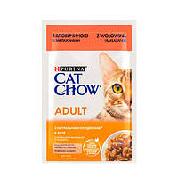 Cat Chow Adult консерва для кошек с говядиной и баклажанами, 85 г - 85г