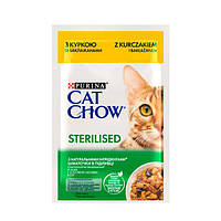 Cat Chow Sterilised консерва для стерилизованных кошек с курицей и баклажанами, 85 г - 85г
