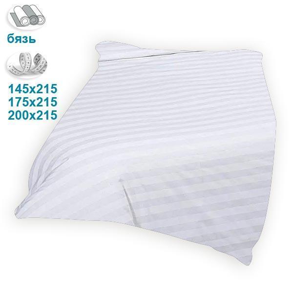 Євро підковдра (Бязь) "Білий в смужку" Білий 200х220 см, фото 1