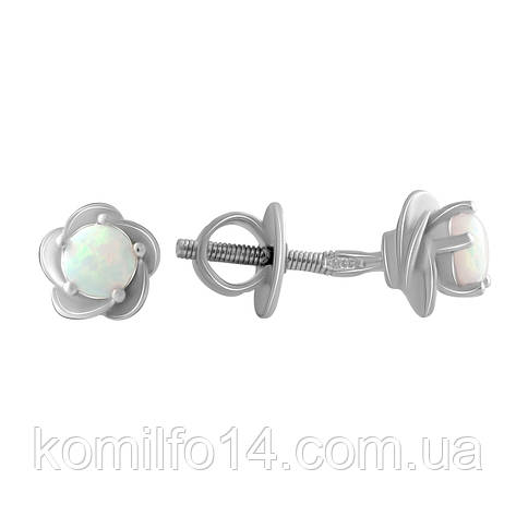 Срібні сережки Komilfo з опалом 1.7ct (2072393), фото 2