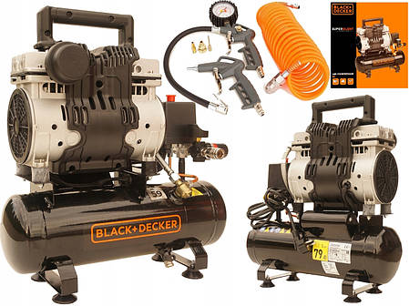 Безмасляний компресор Black+Decker BD100/6-ST 6 l 8 bar, фото 1