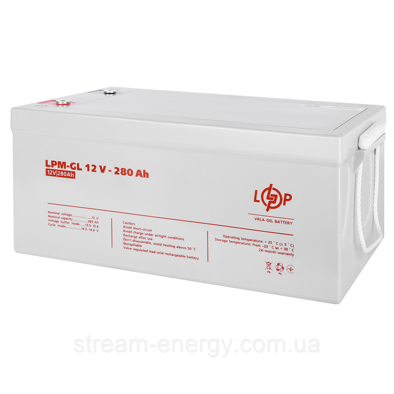 Акумулятор гелевий LPM-GL 12V - 280 Ah, фото 1
