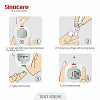 Тест-полоски Sinocare Safe AQ Voice для измерения уровня глюкозы в крови, глюкометр, 50 комплектов Hot