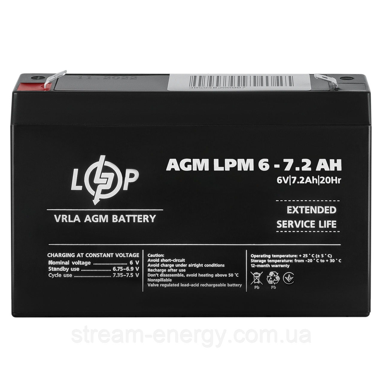 Акумулятор AGM LPM 6V - 7.2 Ah