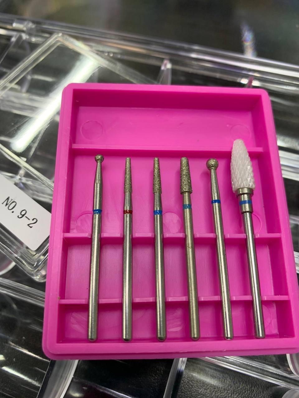 Набір алмазних насадок для фрезера, 6 шт. (4 різновиди)