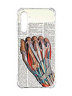 Чехол с утолщенными углами на Samsung Galaxy A24 (A245) 4G :: Анатомия руки (принт 298)
