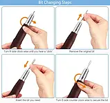 Фрезер 207B для манікюру та педикюру з ручкою 120II, на 65 Вт. - 35000 об./хв., фото 6