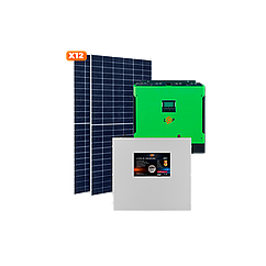 Сонячна електростанція (СЕС) Преміум GRID 5kW АКБ 6.7kWh LiFePO4 140 Ah