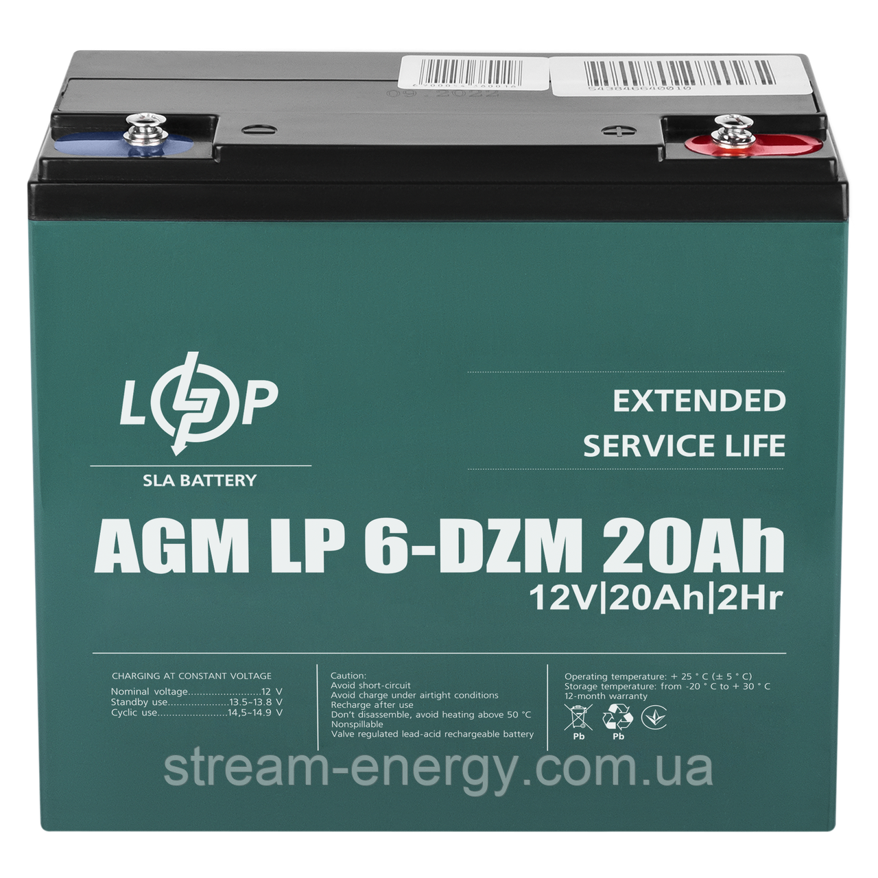 Тяговий свинцево-кислотний акумулятор LP 6-DZM-20 Ah, фото 1