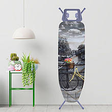 Змінний чохол на прасувальну дошку BrightPrints без основи #1 Tulips On A Bicycle 130х48 см