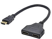 Кабель HDMI-HDMI папа - 2хмама