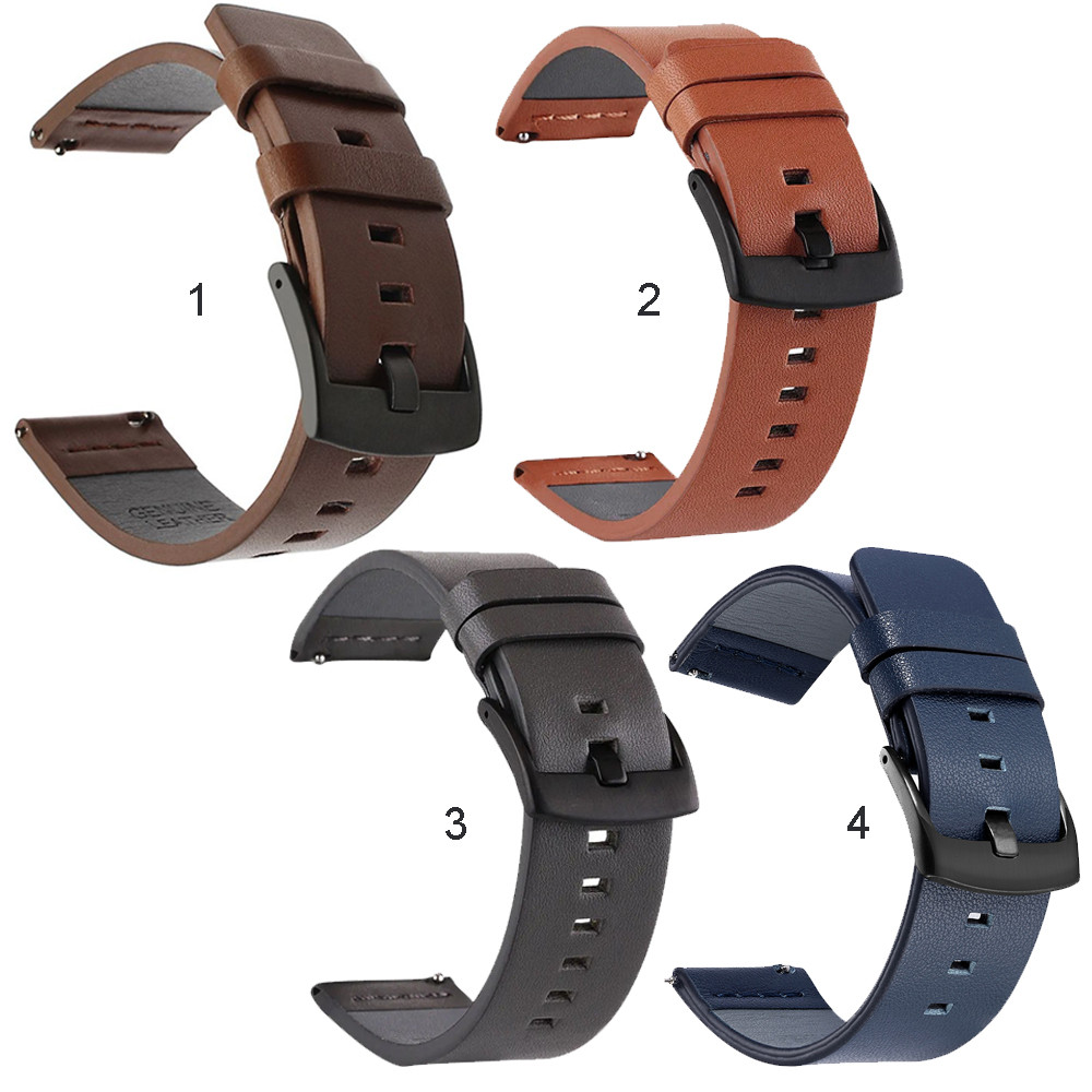 Ремінець з натуральної шкіри для Amazfit GTR 47 mm, Pace, Stratos, фото 1