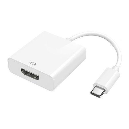 Перехідник Type-C to HDMI білий, Адаптер-перехідник USB Type-C на HDMI