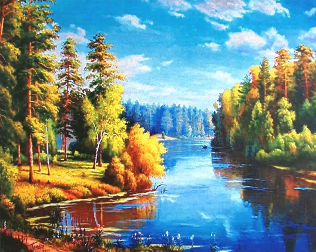 Картина стразами Діамантові ручки Літо минуло (У) (GU_178974) 30 х 40 см (На підрамнику)