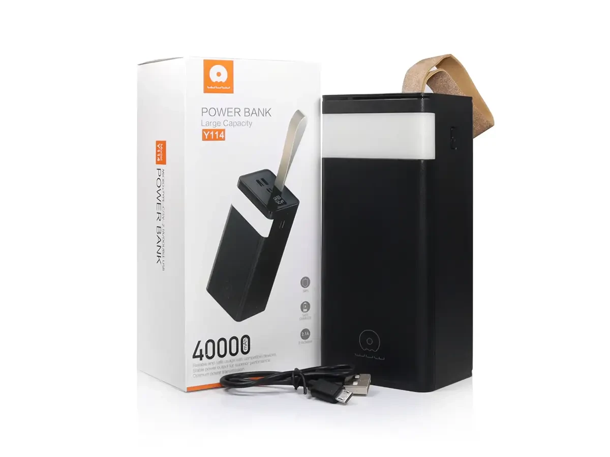Зовнішній акумулятор (power bank) 40000мАг WUW-Y114 25шт 7208