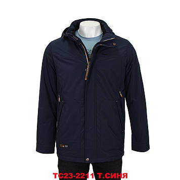 Куртка чоловіча BLACK VINYL (міжсезонна) TC23-2211 Т.СИНЯ 100% поліестер 46(Р)