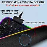 Ігрова поверхня з підсвічуванням INTEKO 300х800х4мм RGB чорний, фото 2