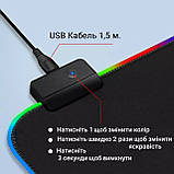 Ігрова поверхня з підсвічуванням INTEKO 300х800х4мм RGB чорний, фото 3