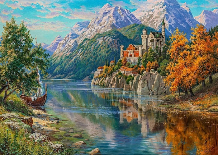Картина стразами Діамантові ручки Тиша навкруги (У) (GU_177000) 40 х 50 см (На підрамнику)