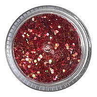 Блискітки для нігтів Starlet Professional, червоні