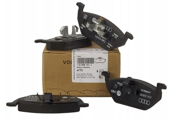 Колодки гальмівні передні дискові VAG: Audi: A1; Seat: Cordoba; Skoda: Fabia; Volkswagen: Bora, 1J0698151J