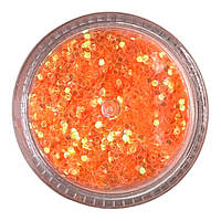 Блискітки для нігтів Starlet Professional, яскраво-помаранчеві