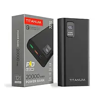 УМБ Павербанк 20 000 mAh 22,5W QC+PD Черный Titanum